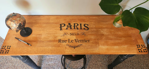 Hand painted shabby chic and rustic writing desk