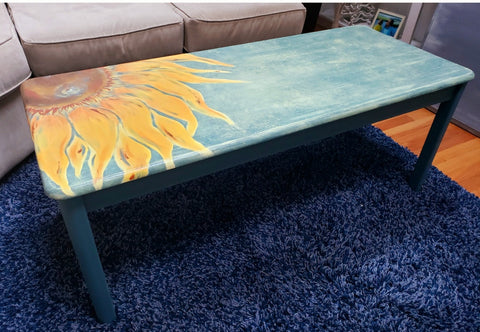 Wild and whimsy sunflower coffee table - SOLD OUT